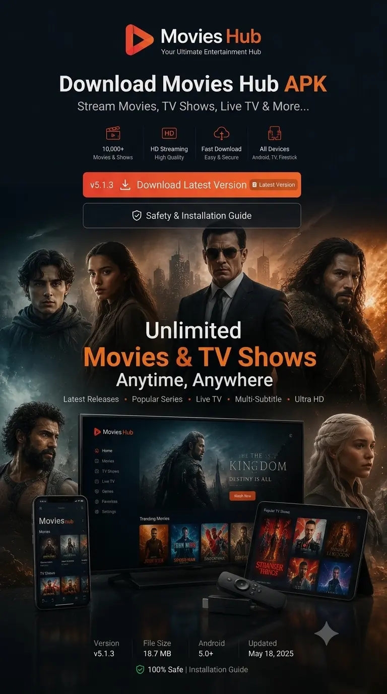 movies hub apk main image hero